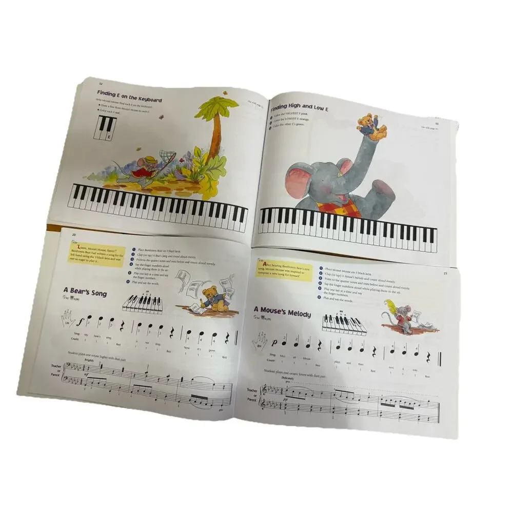 MUSIC for LITTLE MOZARTS Music Work Book 1 & Lesson Book Piano for Beginners 1
